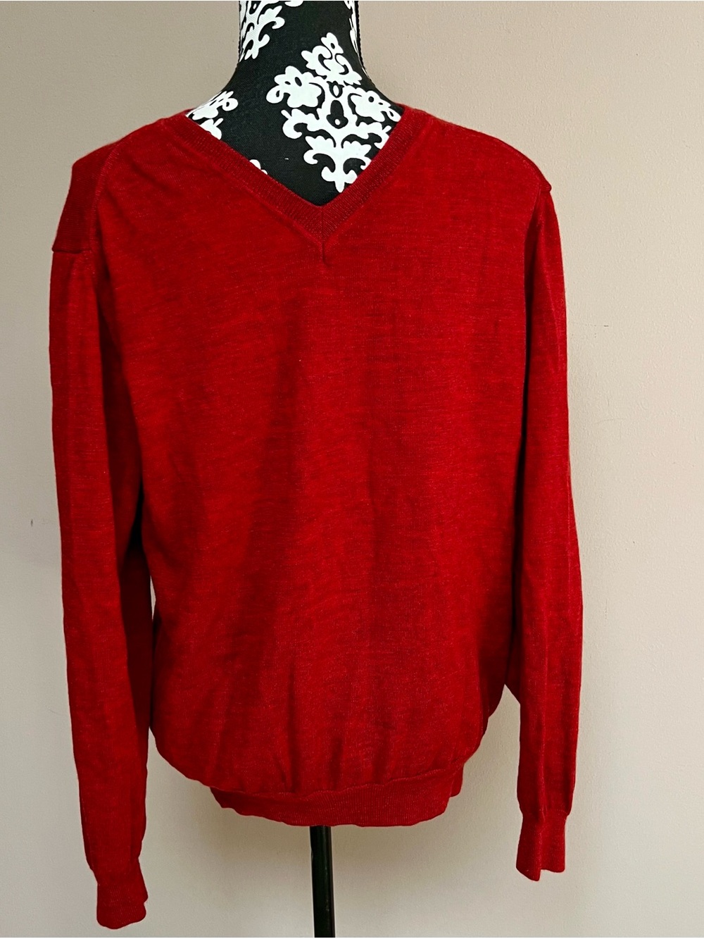 BLACK BROWN 1826 Men’s Extra Fine 100% Merino Wool V-Neck Sweater Made in Italy